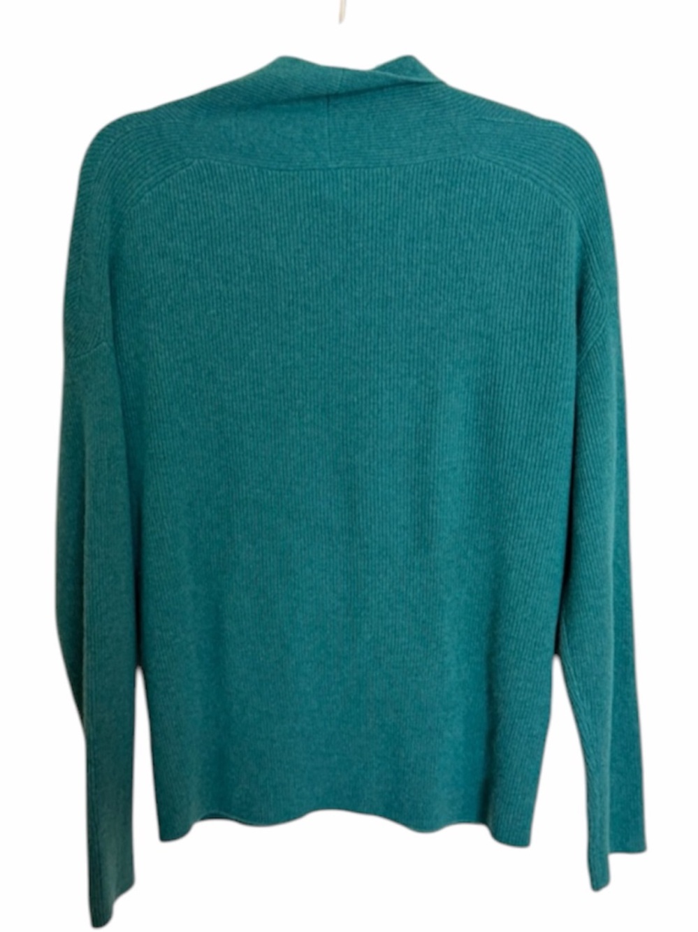 Sundance Teal Cashmere V-Neck Wrap Sweater - Picture 4 of 7